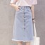 Dámská džínová sukně s knoflíky A1140 4