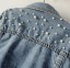 Dámska džínsová bunda s perlami 2