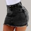 Dámska džínsová mini sukňa s vysokým pásom A1915 2