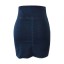 Dámska džínsová mini sukňa so šnurovaním 2