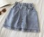 Dámska džínsová sukňa s gumou v páse 6