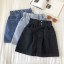 Dámska džínsová sukňa s gumou v páse 3