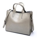Damska elegancka torebka do ręki i przez ramię Duża pojemność Główna komora na zamek Odczepiany pasek PU skórka 32 x 12 x 26 cm 7