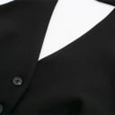 Dámska elegantná jednofarebná vesta s výstrihom do V a kapsičkami 6