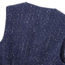 Dámská elegantní jednobarevná vesta s páskem a kapsičkami na prsou Výstřih do O Zapínání na knoflíky Stylová polyesterová vesta Různé barvy 5