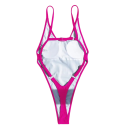 Damska enstyckad baddräkt med justerbara axelband polyester elastan monokini för strand och bad 6