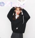 Dámská jarní bunda anorak v japonském stylu s kapucí Zip na hrudi Klokaní kapsa Pružné manžety a lem Bavlna polyester a akryl 3