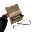 Dámska kabelka 19 x 6,5 x 43,5 cm Řetízkový kovový popruh Umelá koža Elegantná podlhovastá taška cez rameno 2