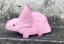 Dámska kabelka 33 x 16 x 9,5 cm v tvare dinosaura s krčným golierom a rohmi Podlhovastá kabelka zdobená kovovými nýty so zapínaním 3
