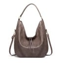 Dámska kabelka cez rameno v štýle hobo Z umelej kože Priestranná mäkká taška s uchom a dlhým popruhom crossbody Zapínanie na zips 2