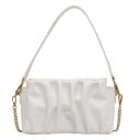 Dámská kabelka přes rameno s nařaseným povrchem 25 x 15 x 7 cm Z umělé PU kůže Široký popruh a dlouhý popruh crossbody Zlatý řetízek 1