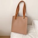 Dámská kabelka přes rameno ve tvaru shopperu 27 x 31 x 11 cm Z umělé PU kůže Dlouhá ucha s kovovou přezkou Kulatá kovová oka 1