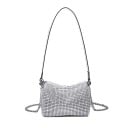 Dámská kabelka s třpytivými kamínky 16 x 11 x 11 cm Kompaktní tvar se zipem Ucho na rameno a dlouhý kovový řetízek na nošení křížem 4
