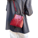 Dámská kabelka vintage styl 19 x 5 x 20 cm Elegantní menší taška přes rameno Umělá kůže a polyester Stylový doplněk 3