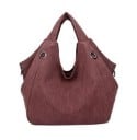 Dámská kabelka z plátna a bavlny 35 x 32 cm Měkký vak se dvěma uchy do ruky Kovová očka na přední straně a kroužky na bocích 6