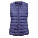 Damska kamizelka puchowa bez rękawów Okrągły dekolt bez kołnierza Zapięcie na zamek błyskawiczny na całej długości Poziome 6
