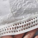 Damska koronkowa biustonosz z trójkątnymi miseczkami Wyjmowane wkładki Szeroki ażurowy brzeg Bawełna i nylon Obwód pod biustem 62 do 77 cm 11
