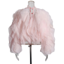 Dámská košile dlouhý rukáv Elegantní halenka s volánky Zavazování za krkem na mašličku Bavlna Polyester Stylový módní top pro každodenní nošení 2