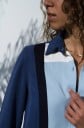 Dámská košile s dlouhým rukávem a klasickým límcem Barevné bloky a svislé pruhy Zapínání na knoflíky Lehký šifon a polyester 4