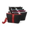 Dámská kosmetická taška na zip Pruh s nápisem LOVE Poutko na zápěstí s karabinou Nylon a polyester Pouzdro do kabelky 13 x 22,5 cm 8
