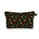 Dámská kosmetická taška s barevným potiskem Psychedelické a květinové vzory Pouzdro na zip s poutkem Polyester 13 x 21,5 cm 8