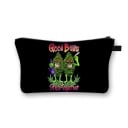 Dámská kosmetická taška s barevným potiskem Psychedelické a květinové vzory Pouzdro na zip s poutkem Polyester 13 x 21,5 cm 11