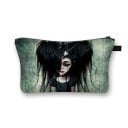 Dámská kosmetická taška s ilustrací pohádkové dívky s velkýma očima Zip s poutkem Polyester 13 x 21,5 cm Na líčidla štětce a drobnosti 7