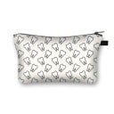 Dámská kosmetická taška s potiskem usměvavých zoubků Polyesterové pouzdro na zip s rozšířeným dnem Rozměr 13 x 21,5 cm Černý vnitřek 5
