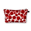 Dámská kosmetická taška s výrazným potiskem růží Zapínání na zip s poutkem Černý vnitřek Polyester 13 x 21,5 cm Na líčidla a štětce 9