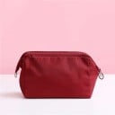 Dámská kosmetická taška se širokým otvorem na líčidla a drobnosti Lichoběžníkový tvar Zip s kovovými kroužky Nylon 18 x 13 x 9 cm 2