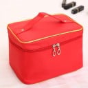 Dámská kosmetická taška ve tvaru kufříku s rukojetí Dvojitý zip po obvodu Materiál polyester Rozměry 16 x 15 x 23 cm Na líčidla a péči 3