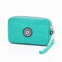 Dámská kosmetická taštička s více přihrádkami na zip Poutko na zápěstí s karabinou Kulatá nášivka Nylon a polyester 16 x 12 x 4 cm 2