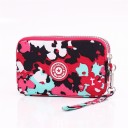 Dámská kosmetická taštička s více přihrádkami na zip Poutko na zápěstí s karabinou Kulatá nášivka Nylon a polyester 16 x 12 x 4 cm 5