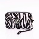 Dámská kosmetická taštička s více přihrádkami na zip Poutko na zápěstí s karabinou Kulatá nášivka Nylon a polyester 16 x 12 x 4 cm 6