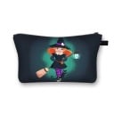 Damska kosmetyczka z czarodziejskim i halloweenowym motywem 13 x 21,5 cm Płaski kształt z zamkiem i uchwytem Wyrazisty nadruk Poliester 14