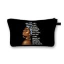 Damska kosmetyczka z nadrukiem kobiecej sylwetki z afro fryzurą Płaska kosmetyczka na zamek na kosmetyki i drobiazgi z poliestru 21,5 x 13 cm 16
