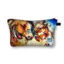 Damska kosmetyczka z nadrukiem koni Etui na zamek z uchwytem Poliester 13 x 21,5 cm Na kosmetyki, pędzle i drobiazgi do torebki 27