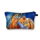 Damska kosmetyczka z nadrukiem koni Etui na zamek z uchwytem Poliester 13 x 21,5 cm Na kosmetyki, pędzle i drobiazgi do torebki 29