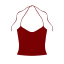 Damska kOszulka Jednobarwne Cienkie ramiączka wokół szyi Dekolt w kształcie O Crop top Materiał nylon spandex Nowoczesny letni top 9