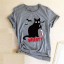 Damska koszulka z nadrukiem czarnego kota 5