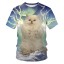 Damska koszulka z nadrukiem w koty 9