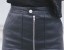 Dámská kožená mini sukně se zipem G9 2