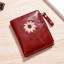 Dámská kožená peněženka s květinou M262 3