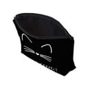 Dámska kozmetická taška Čierna s potlačou mačacích uší a fúzov Nápis I’m so purrrfect Zip Polyester 13,5 x 18 cm Na kozmetiku a drobnosti 3