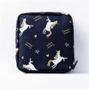 Dámska kozmetická taška Malé štvorcové puzdro na hygienické vložky a drobnosti Zips Veselý potlač Polyester 13 x 13 x 4 cm Do kabelky 3