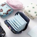 Dámska kozmetická taška Malé štvorcové puzdro na hygienické vložky a drobnosti Zips Veselý potlač Polyester 13 x 13 x 4 cm Do kabelky 8