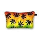 Dámska kozmetická taška s farebným potlačom Psychedelické a kvetinové vzory Puzdro na zips s pútkom Polyester 13 x 21,5 cm 1