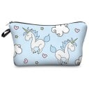 Dámska kozmetická taška s veselým potlačom zvieratiek Motiv lamy alebo jednorožca či lenochoda Zapínanie na zips Polyester 13,5 x 22 cm 4
