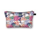 Dámska kozmetická taška s výrazným potlačom ruží Zapínanie na zips s poutkom Čierny vnútro Polyester 13 x 21,5 cm Na líčidlá a štetce 16