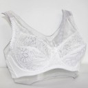Dámská krajková podprsenka s mašlí Celokrajkové košíčky s květinovým vzorem Vroubkovaný lem Hladký spodní pás Polyester a elastan 1